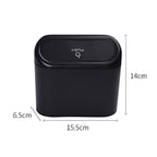 Portable Car Trash Bin – Mini Car Garbage Can with Leak-Proof Lid for Vehicle