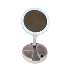 Folding LED Beauty Mirror – Portable Rechargeable Makeup Mirror with LED Light