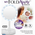 Folding LED Beauty Mirror – Portable Rechargeable Makeup Mirror with LED Light