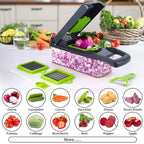 16-in-1 Vegetable Cutter – Multifunctional Food Chopper & Slicer for Kitchen