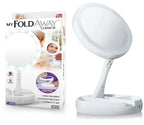 Folding LED Beauty Mirror – Portable Rechargeable Makeup Mirror with LED Light